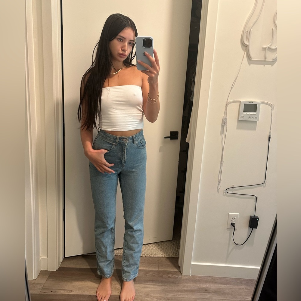 Ragged denim jeans